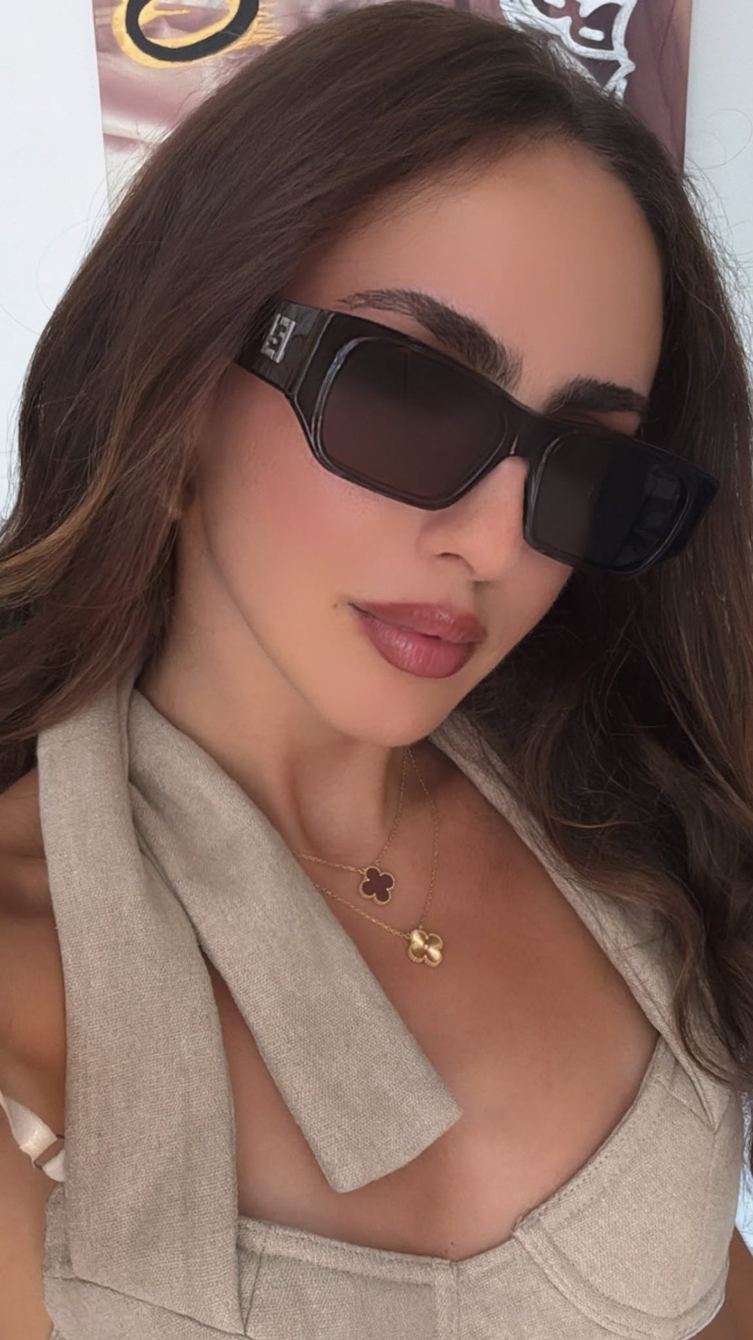 Fendi Squared FE40144F Sunglasses in Havana Brown