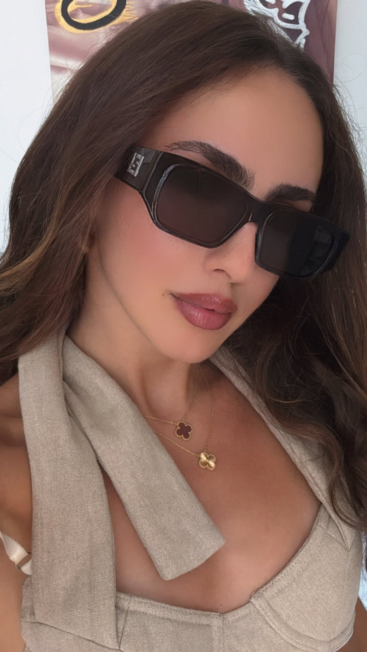Fendi Squared FE40144F Sunglasses in Havana Brown