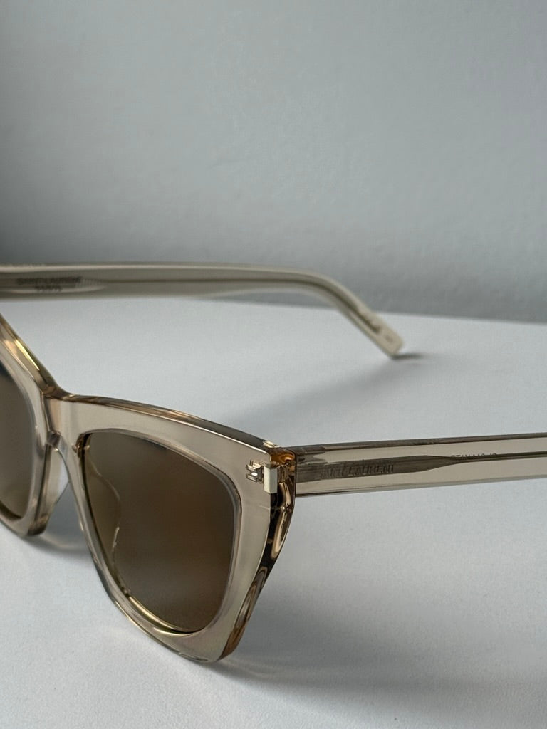 Gafas de sol Saint Laurent Kate SL214 Cat Eye en Habana negra