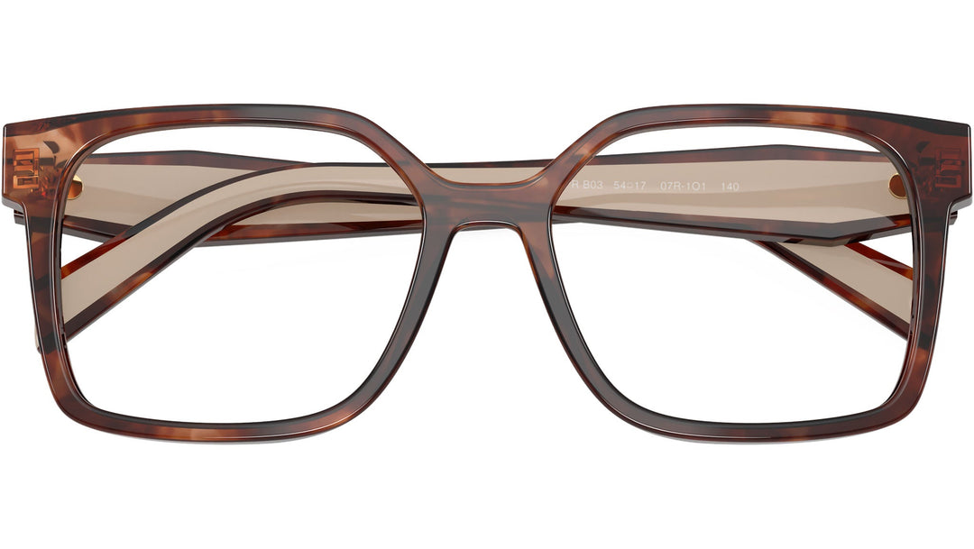 Prada PR B03V Eyeglasses Frames in Havana Caramel