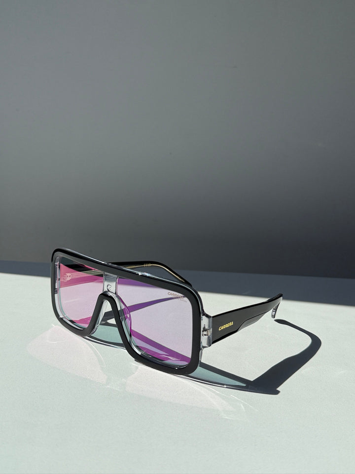 Carrera Flaglab 14 Oversized Aviator Sunglasses in Black