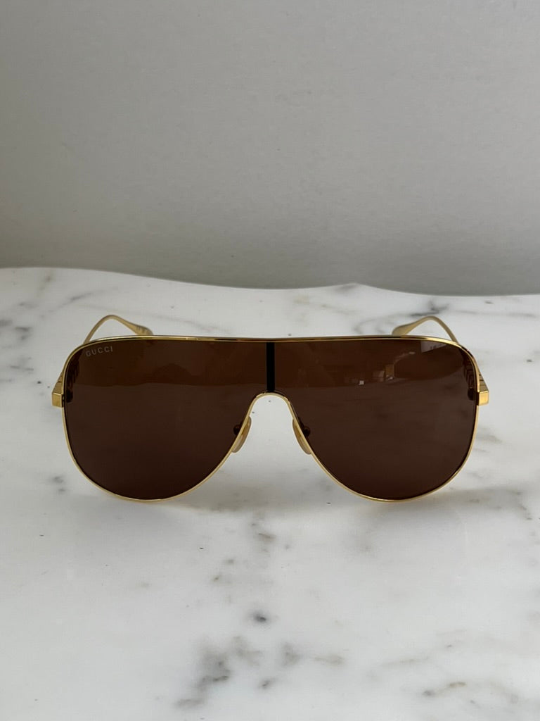 Gucci GG1436S Brown Lens Mask Sunglasses