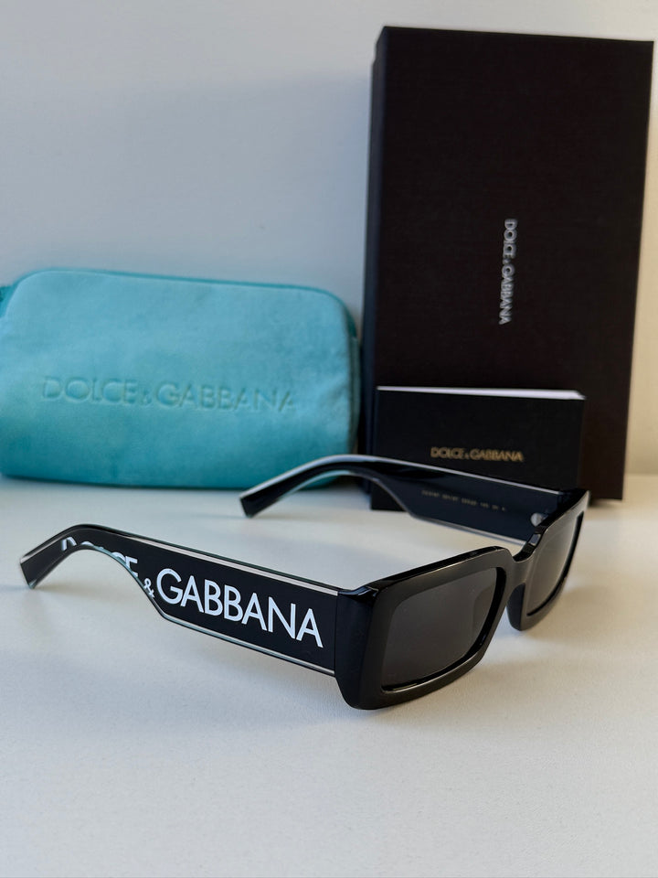 Dolce & Gabbana DG6187 Black Rectangular Sunglasses