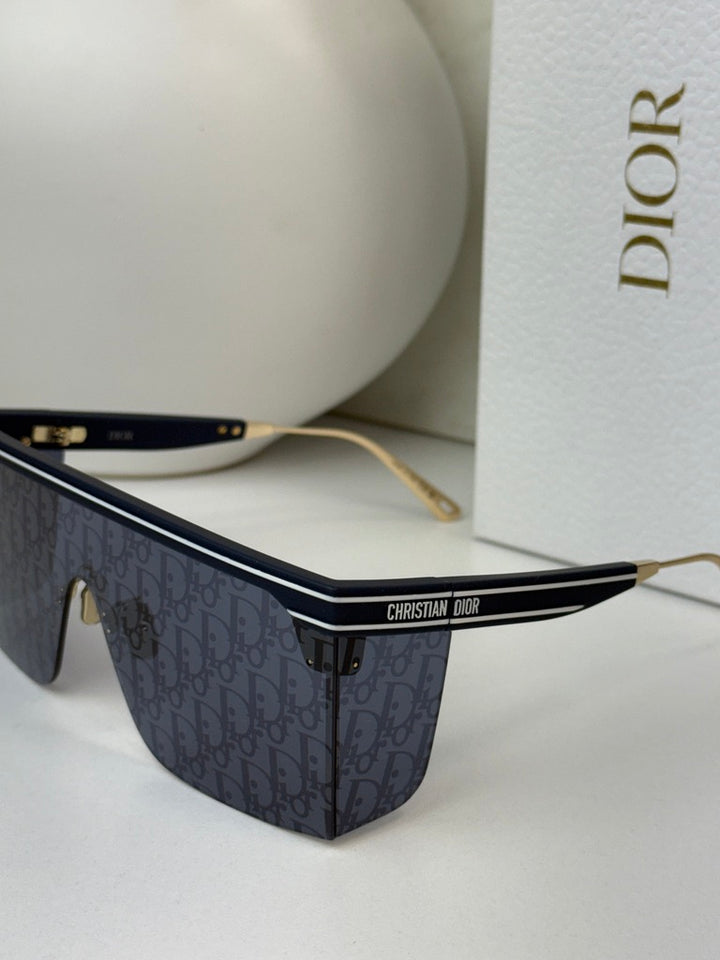 Dior DiorClub M1U Mask Sunglasses in Navy Blue Mirror