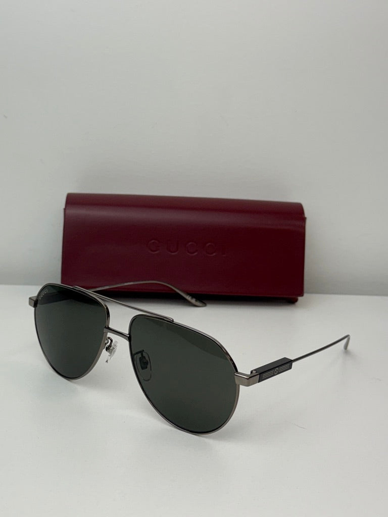 Gucci GG1311S Silver Metal Aviator Sunglasses