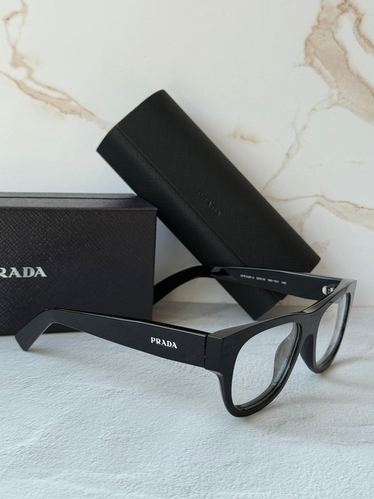 Prada PR D08VU Rectangular Eyeglasses Frames in Black