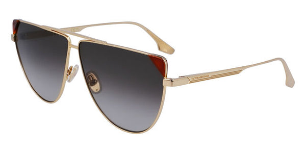 Victoria Beckham VB239S 222 Sunglasses Gold Aviator Frame, Grey Lenses Victoria Beckham VB239S 222 Sunglasses Gold Aviator Frame  main image 4