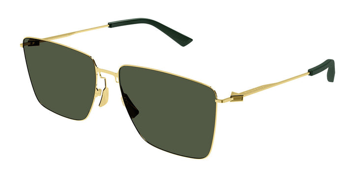 Bottega Veneta BV1267S gold sunglasses, dark green lenses, side profile