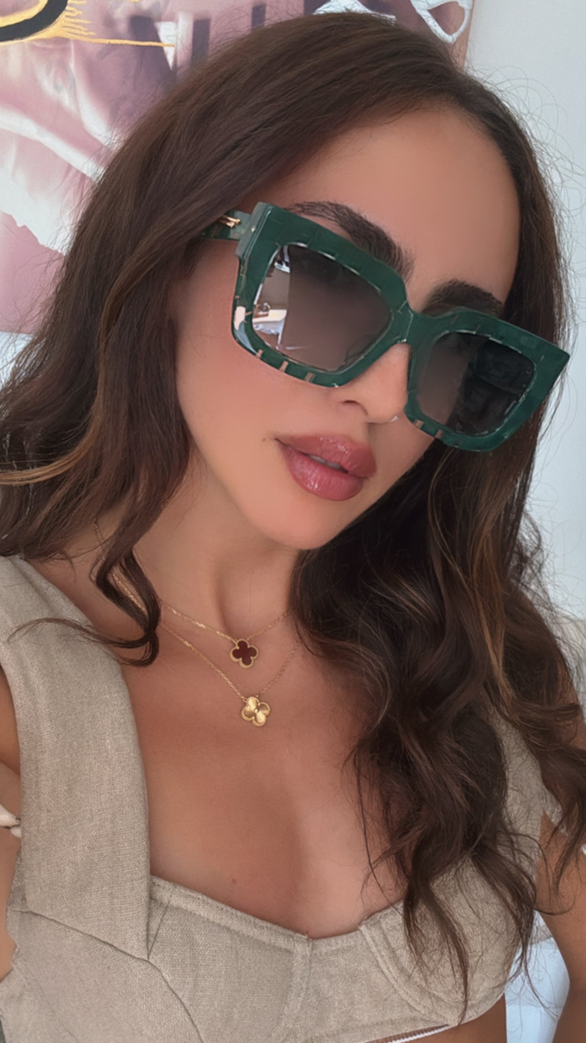 Bottega Veneta BV1212S Sunglasses in Braided Green – Designer Daydream