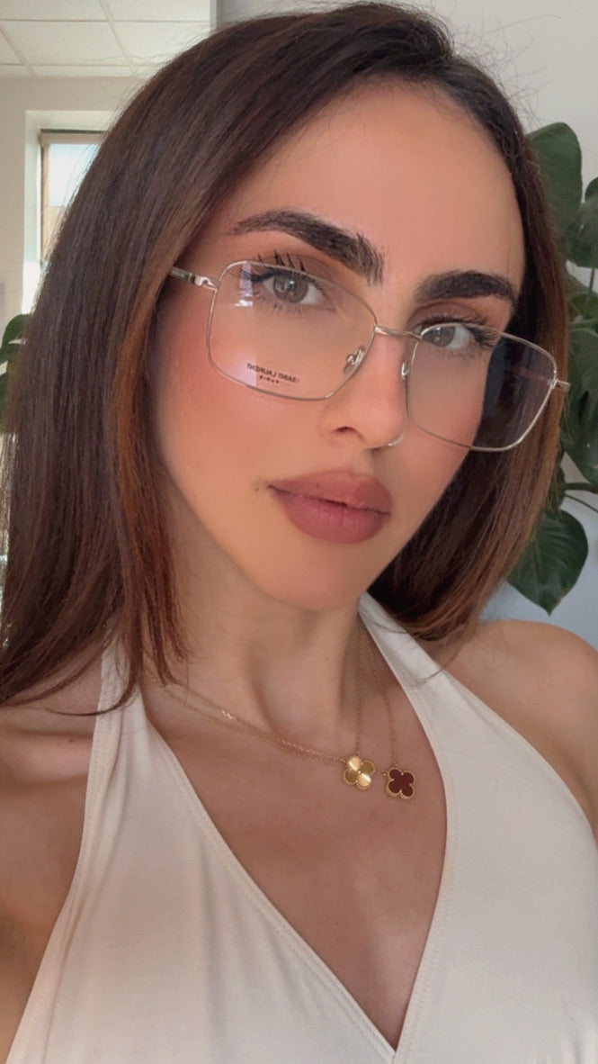 Monturas de anteojos Saint Laurent SL291 Mica Cat Eye en marrón