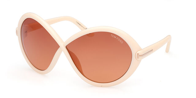 Tom Ford Jada sunglasses with ivory white frames and brown tinted lenses