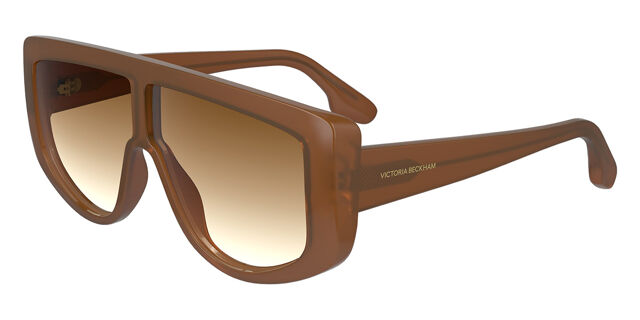 Victoria Beckham aviator sunglasses, caramel frames with gold tinted lenses