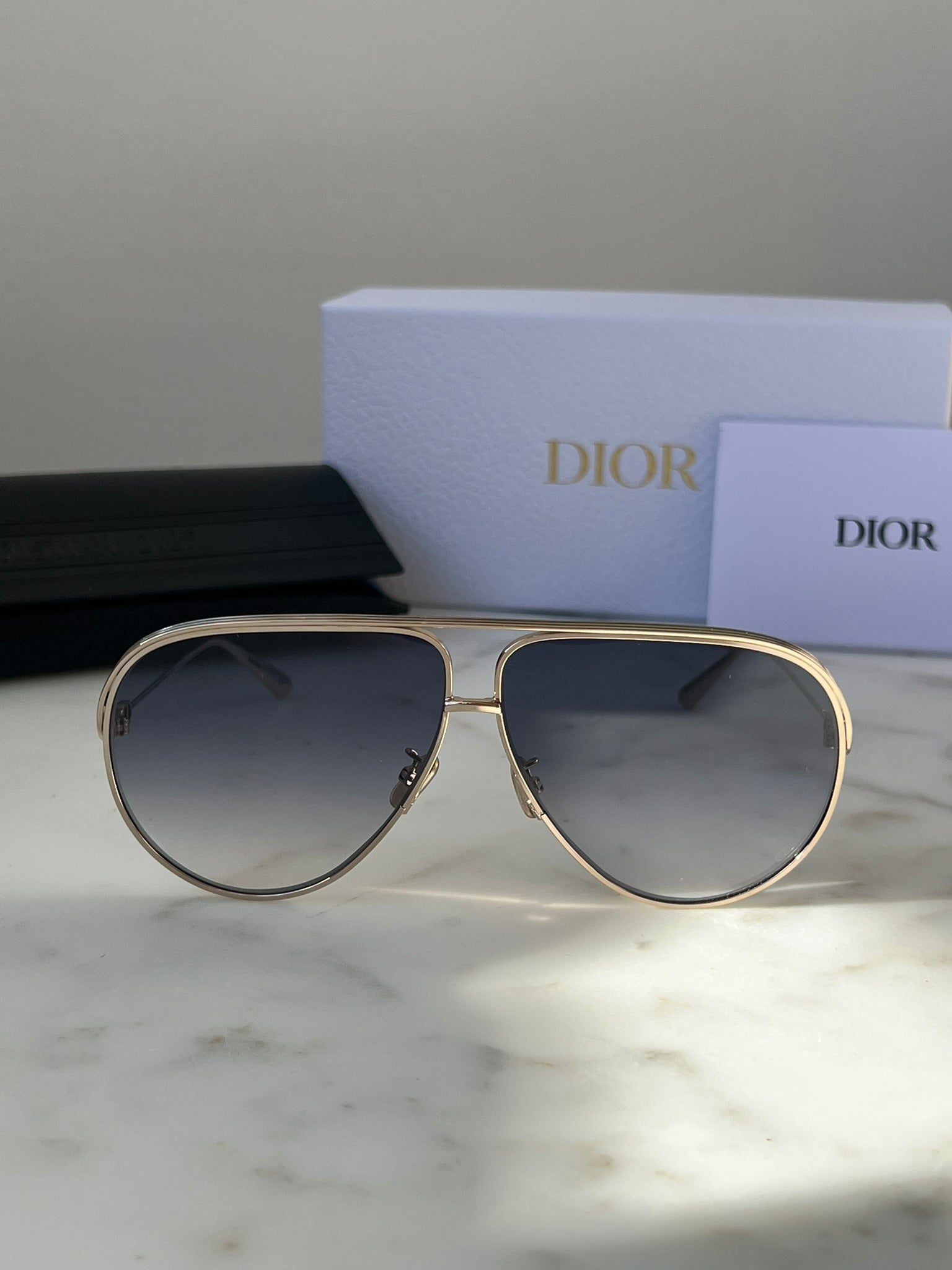 Dior split sunglasses blue online