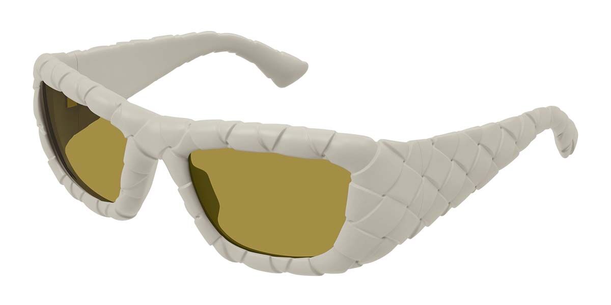 Bottega Veneta BV1303S Braided Sunglasses in White | Designer Daydream