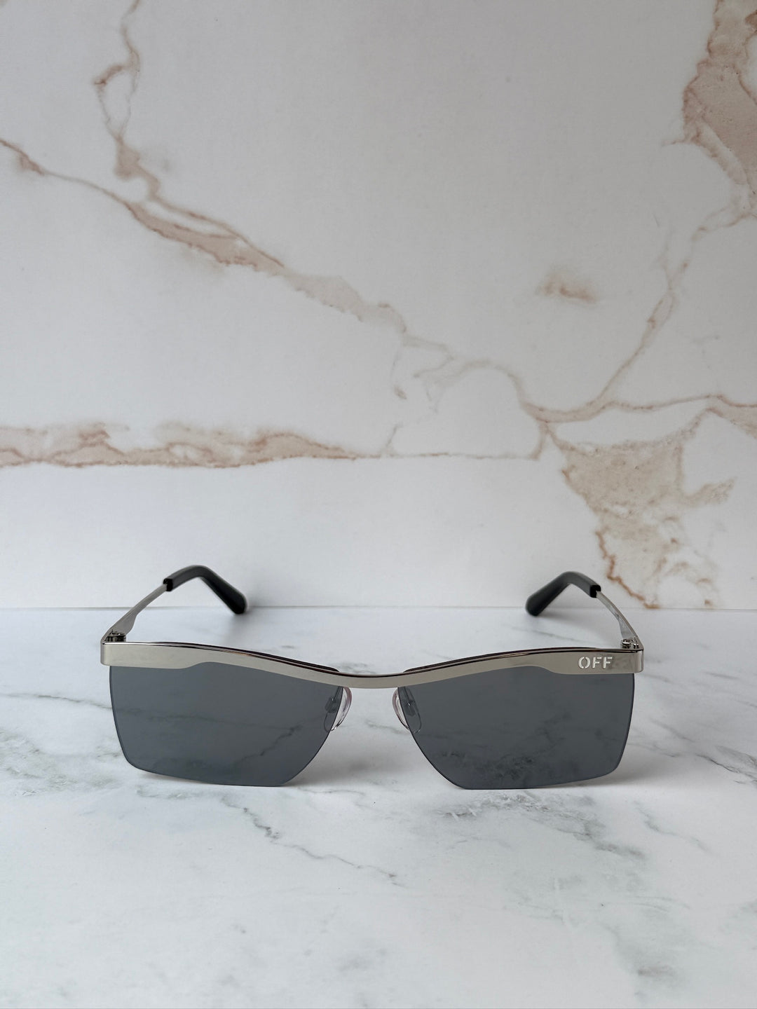 Off White Rimini Metal Sunglasses in Silver Mirror