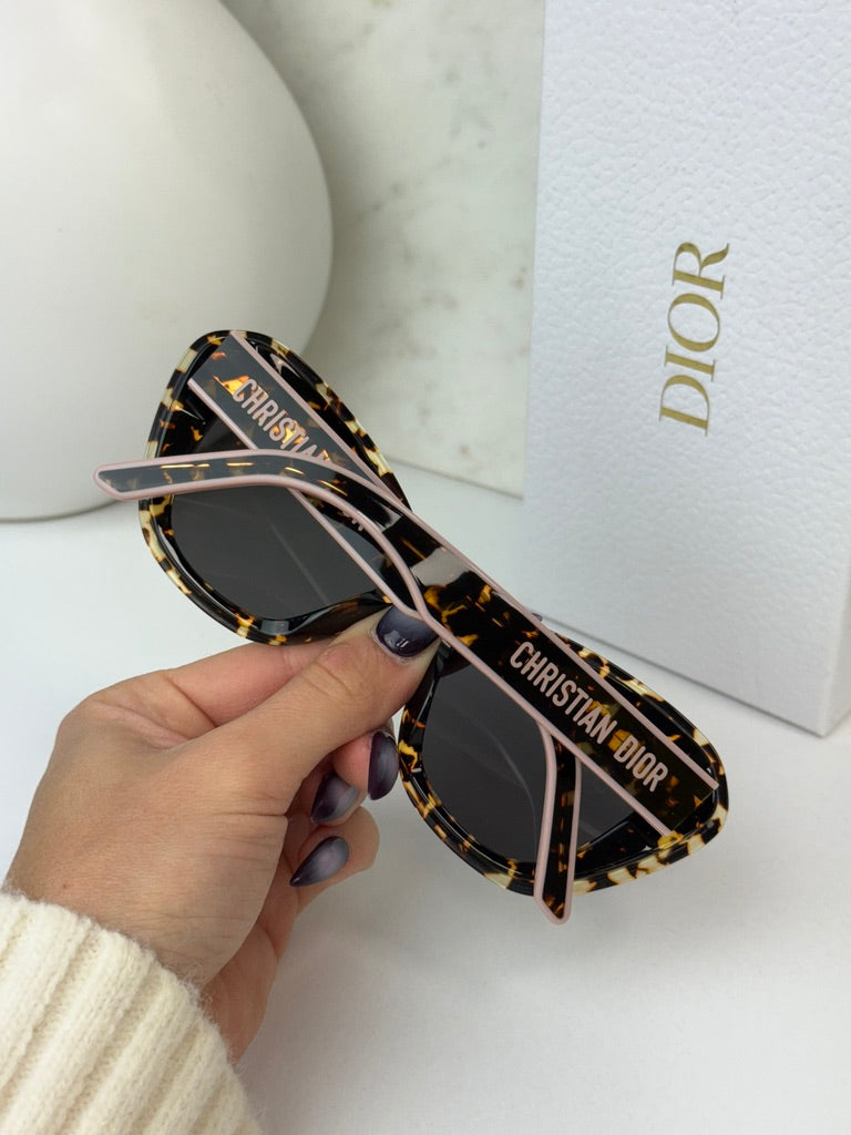 Dior Pacific B3U Cat Eye Sunglasses in Havana Brown Pink