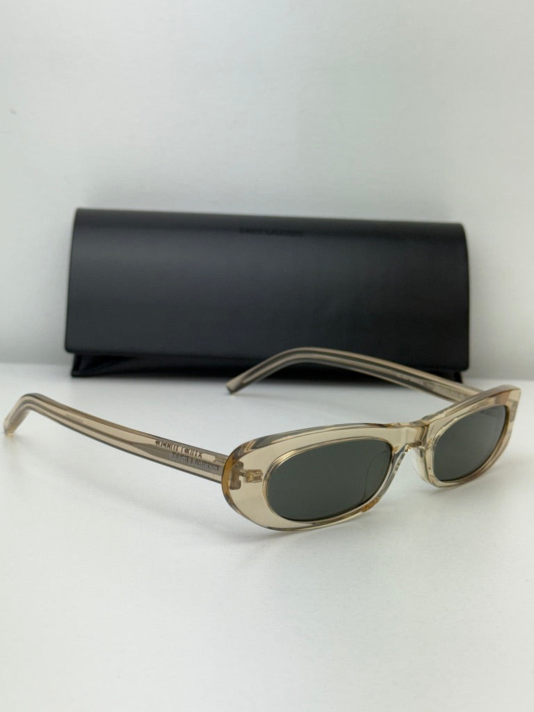 Saint Laurent Shade SL557 Sunglasses in Transparent Beige