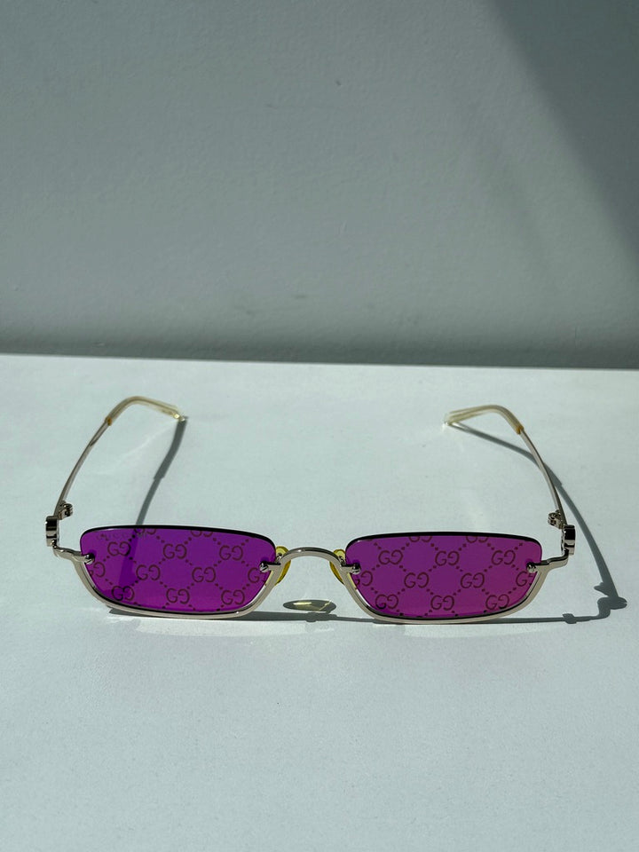 Gucci GG1278S Rimless Sunglasses in Pink Monogram