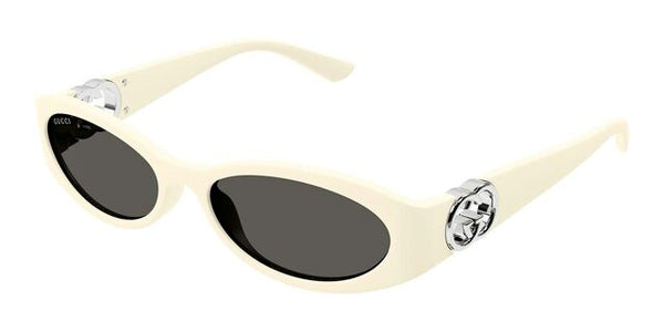 Gucci GG1660S Oval Sunglasses in Ivory White