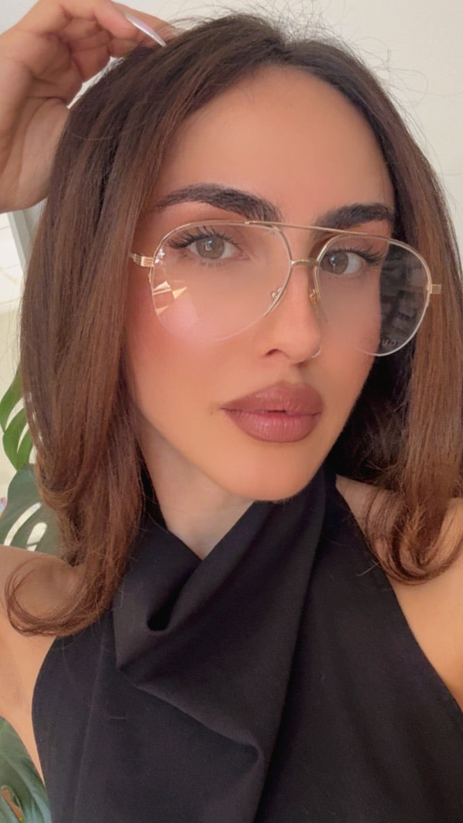Gucci GG0971O Oversized Aviator Frames in Gold