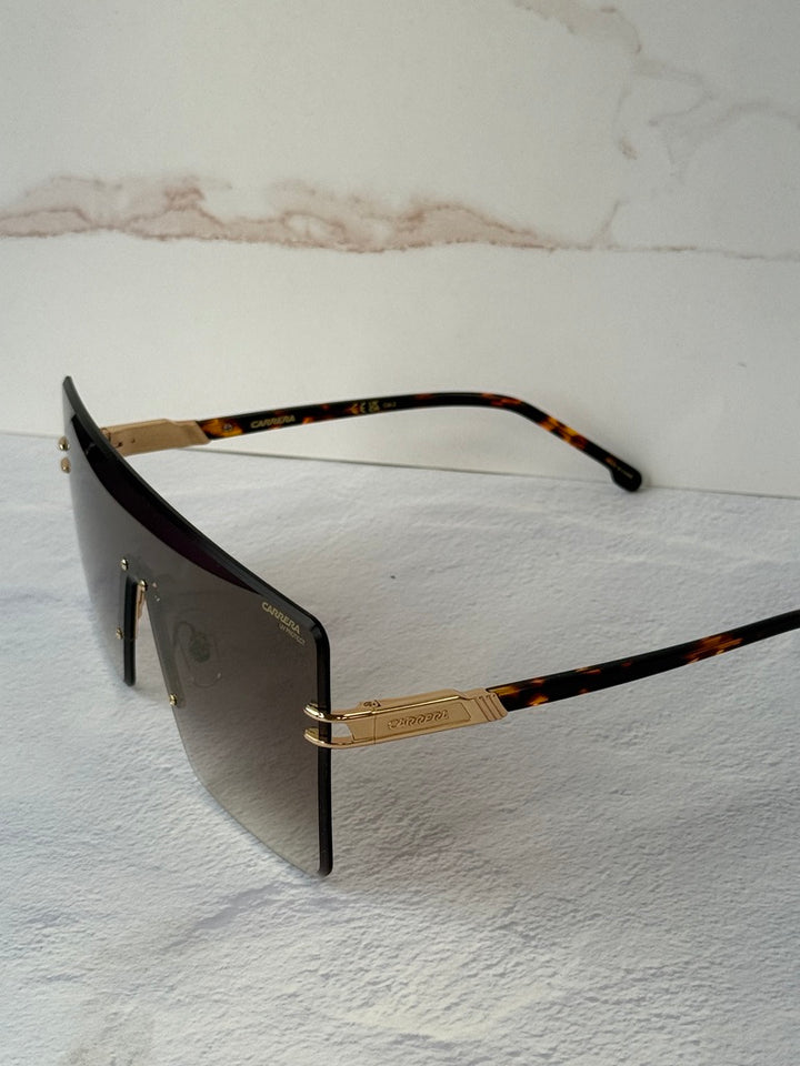 Carrera 1075/S Oversized Mask Sunglasses in Brown