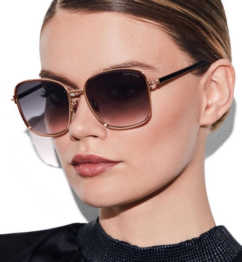 Tom Ford Fern FT1029 Sunglasses in Rose Gold Polarized