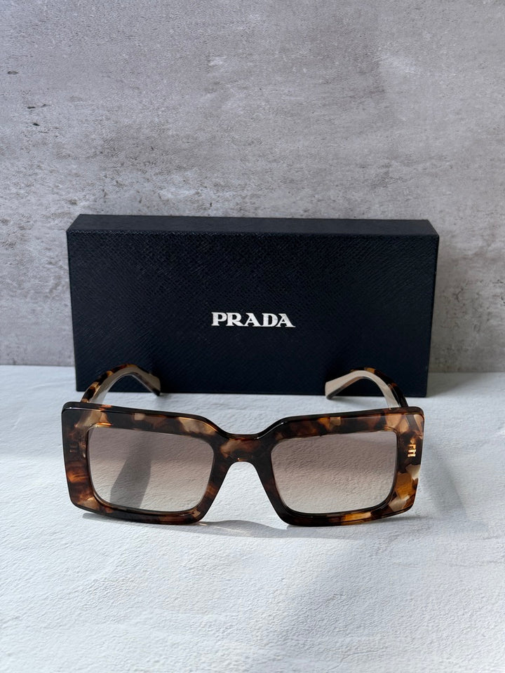 Prada PR D01S Square Sunglasses in Havana Powder