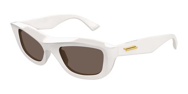 Bottega Veneta BV1326S Wrap Sunglasses in White