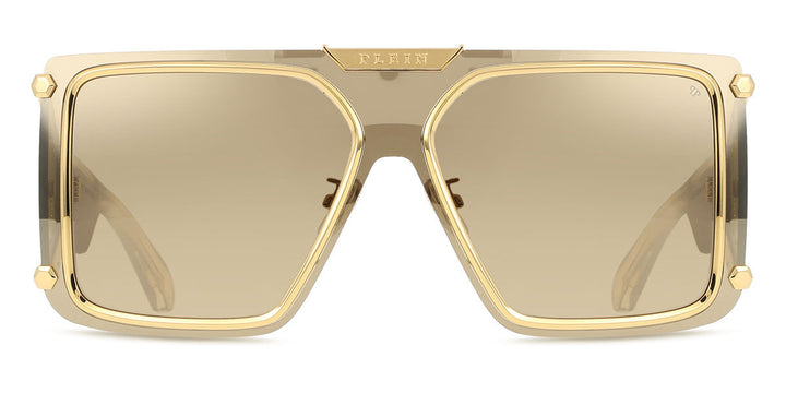 Philipp Plein SPP096M Gold Mirror Mask Aviators