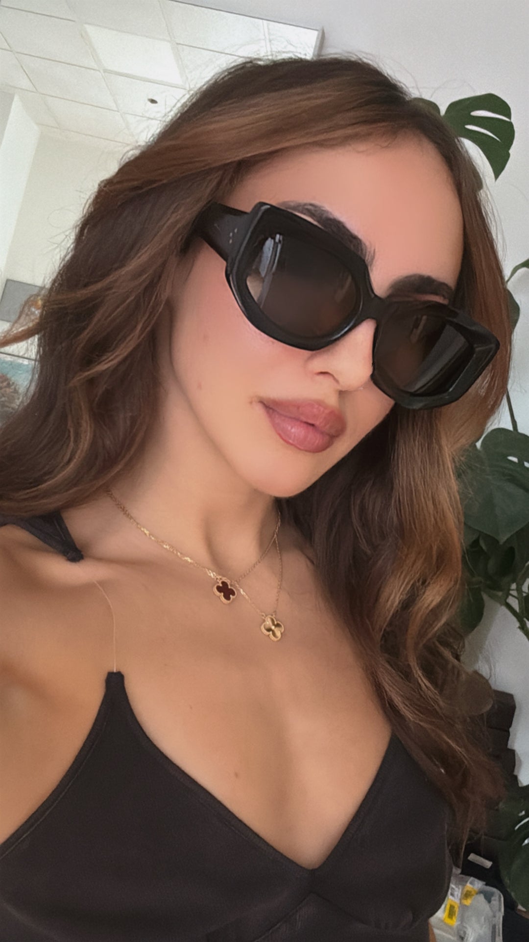 Celine CL40277I Bold Dot Black Sunglasses