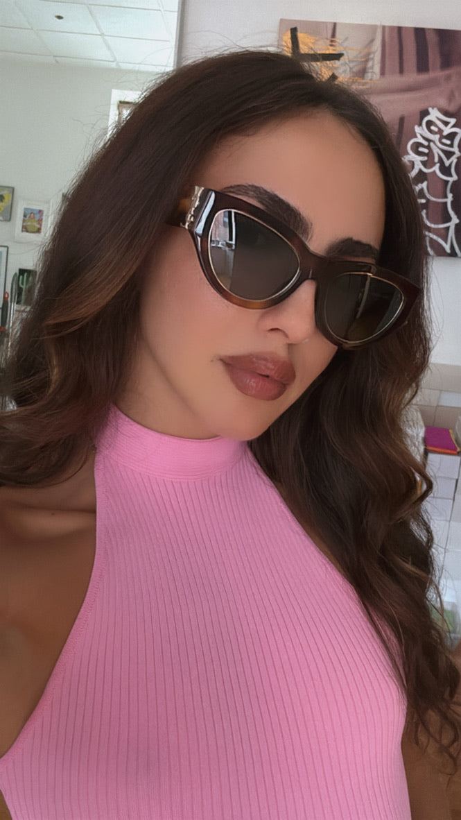 Gafas de sol Saint Laurent SLM94 en marrón Habana