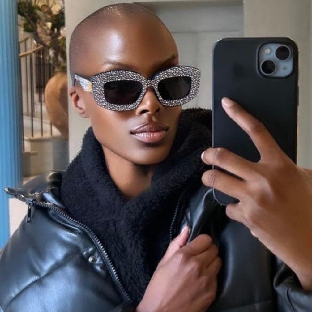 Loewe LW4114IS Anagram Sunglasses in Blue Crystal