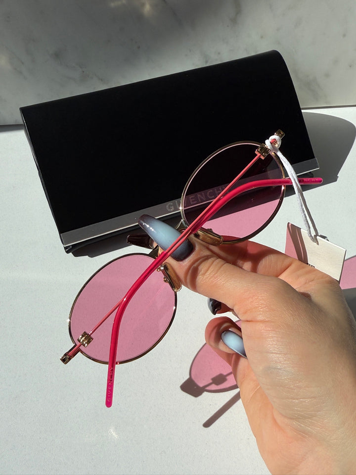 Givenchy GV40107U GV Speed Oval Sunglasses in Gold Pink