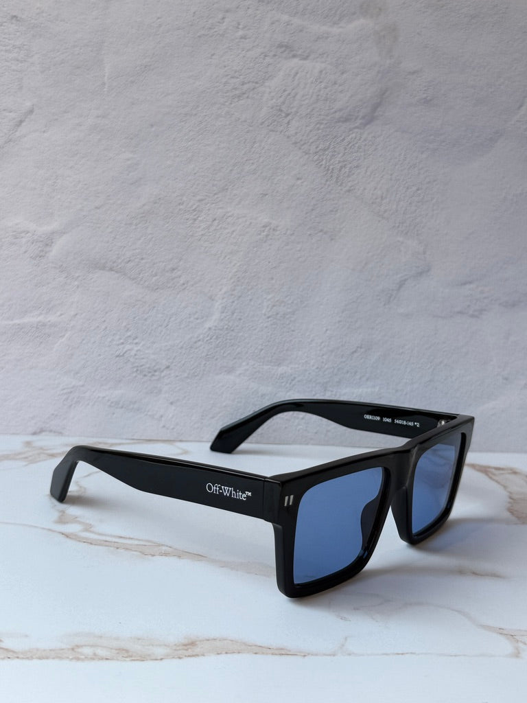Off White Lawton Sunglasses in Black Blue Tint