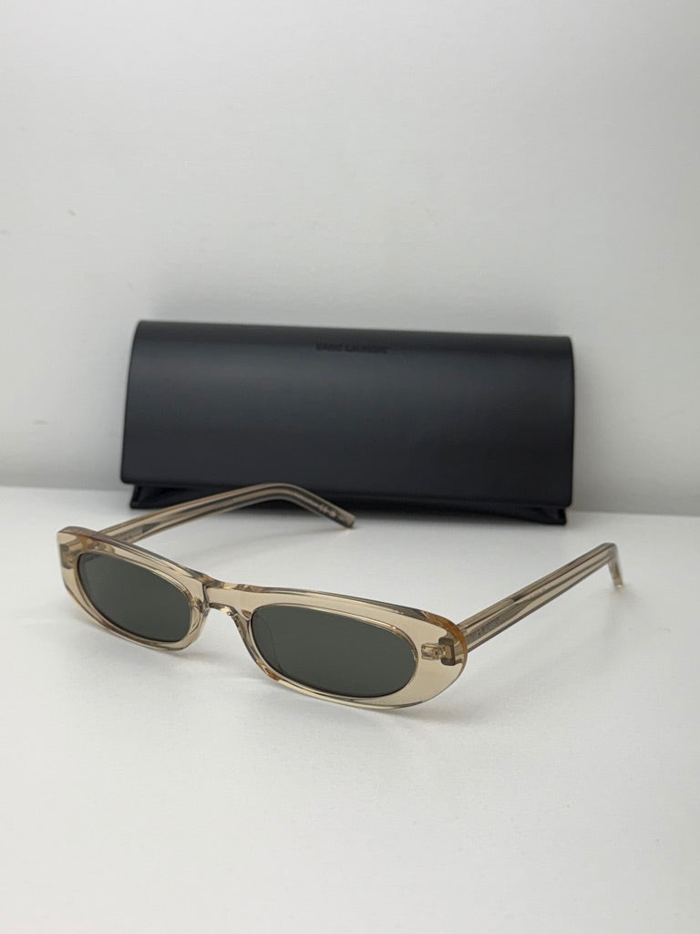 Saint Laurent Shade SL557 Sunglasses in Transparent Beige