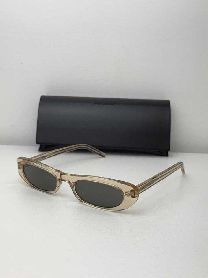 Saint Laurent Shade SL557 Sunglasses in Transparent Beige