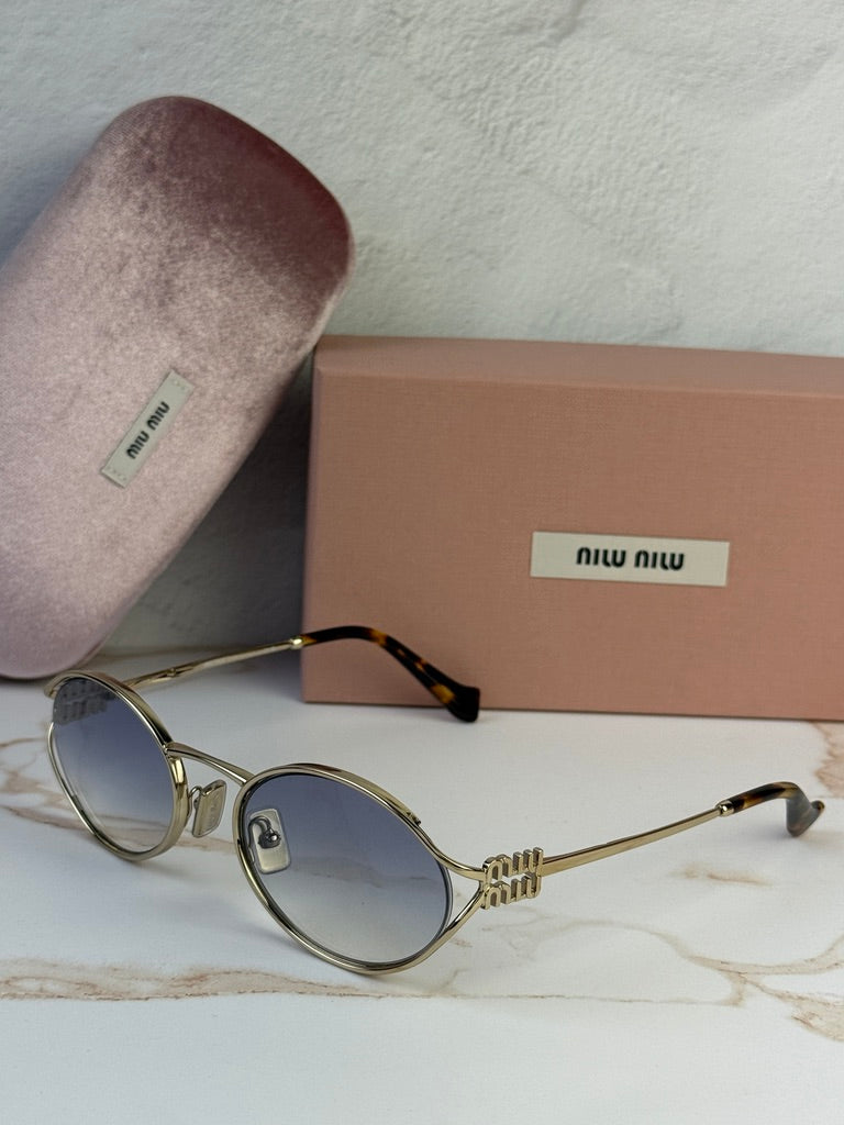 Miu Miu MU52YS Gafas de sol de metal dorado
