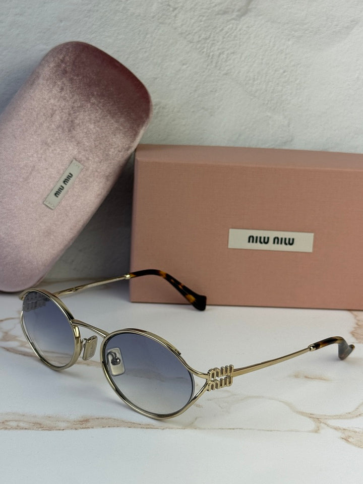 Miu Miu MU52YS Gafas de sol de metal dorado