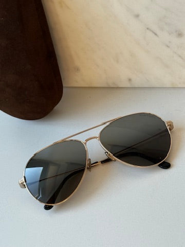 Tom Ford Dashel FT0996 Aviator Sunglasses in Rose Gold Grey