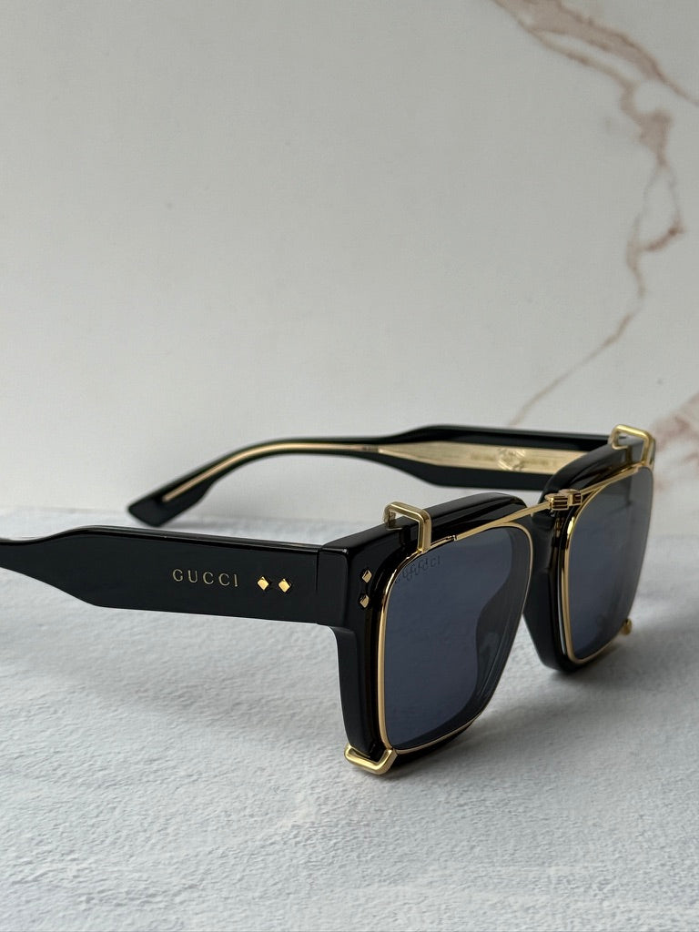Gucci GG1084S Black Clip On Sunglasses