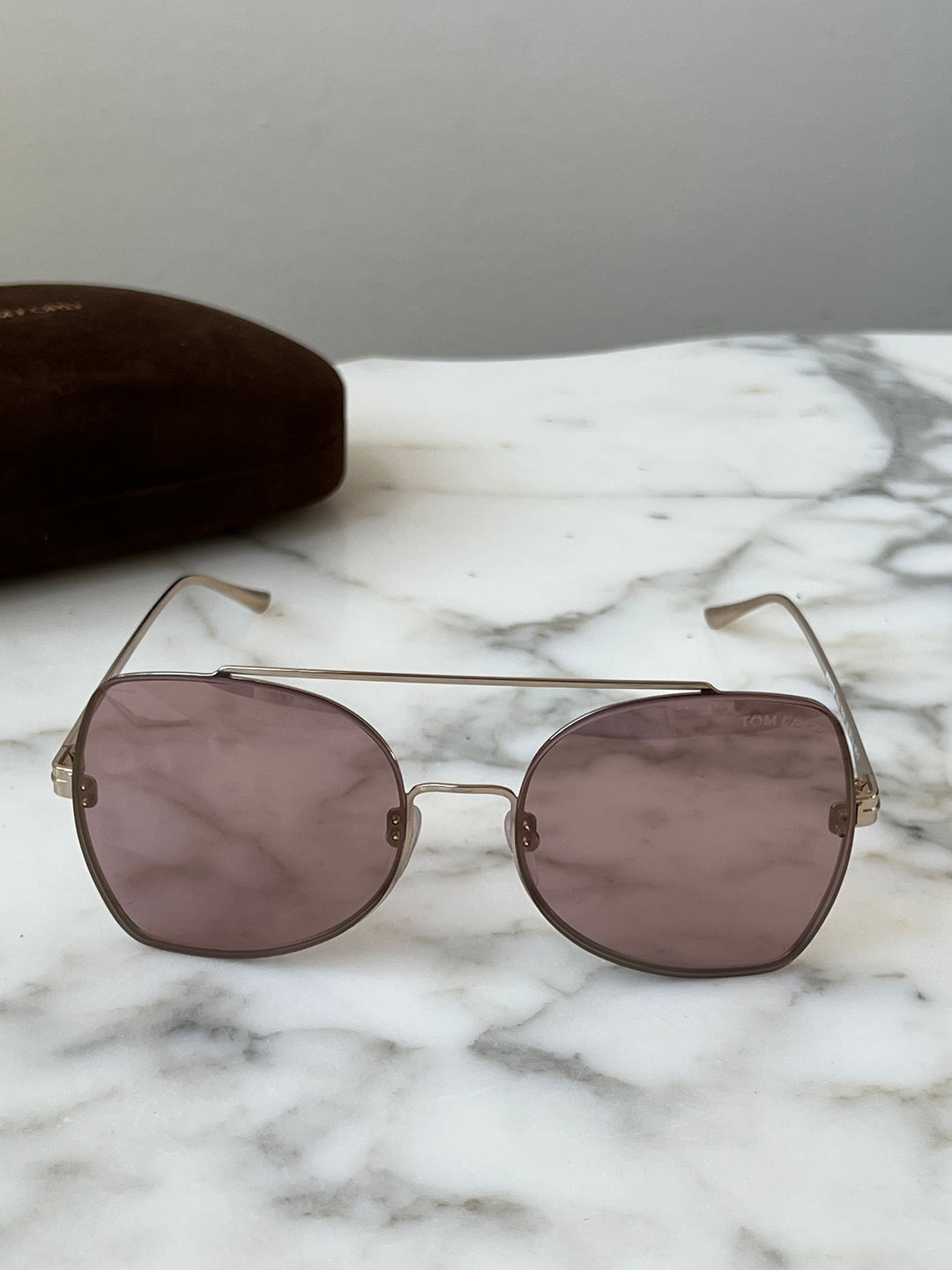 Tom Ford Scout FT0656 Rose Gold Aviator Sunglasses