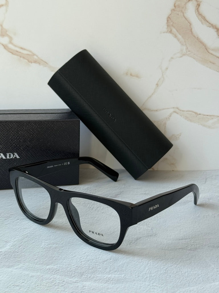 Prada PR D08VU Rectangular Eyeglasses Frames in Black