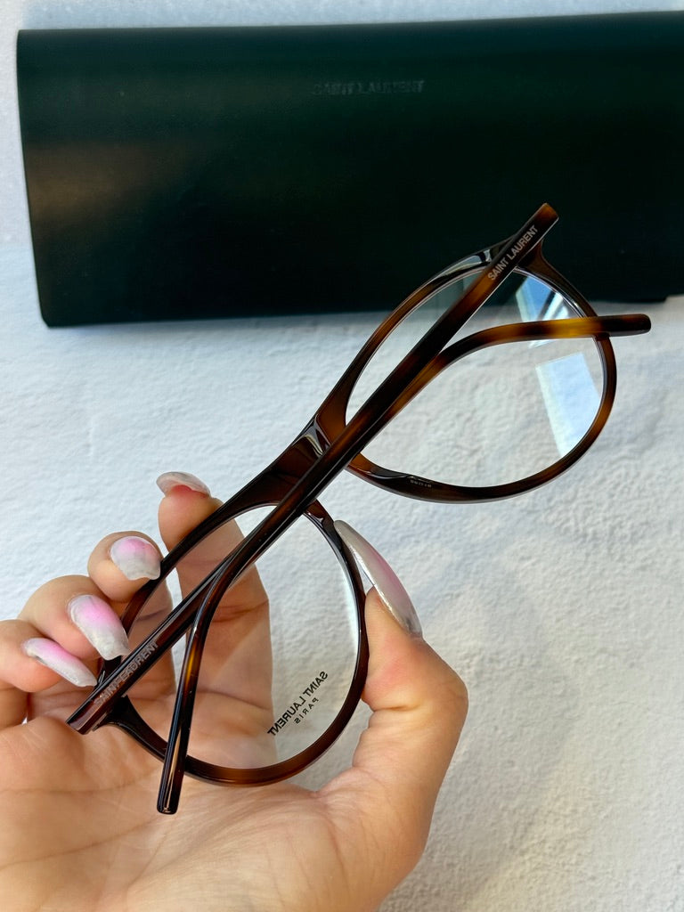 Saint Laurent SL667 Opt Bluelight Frames in Havana Brown