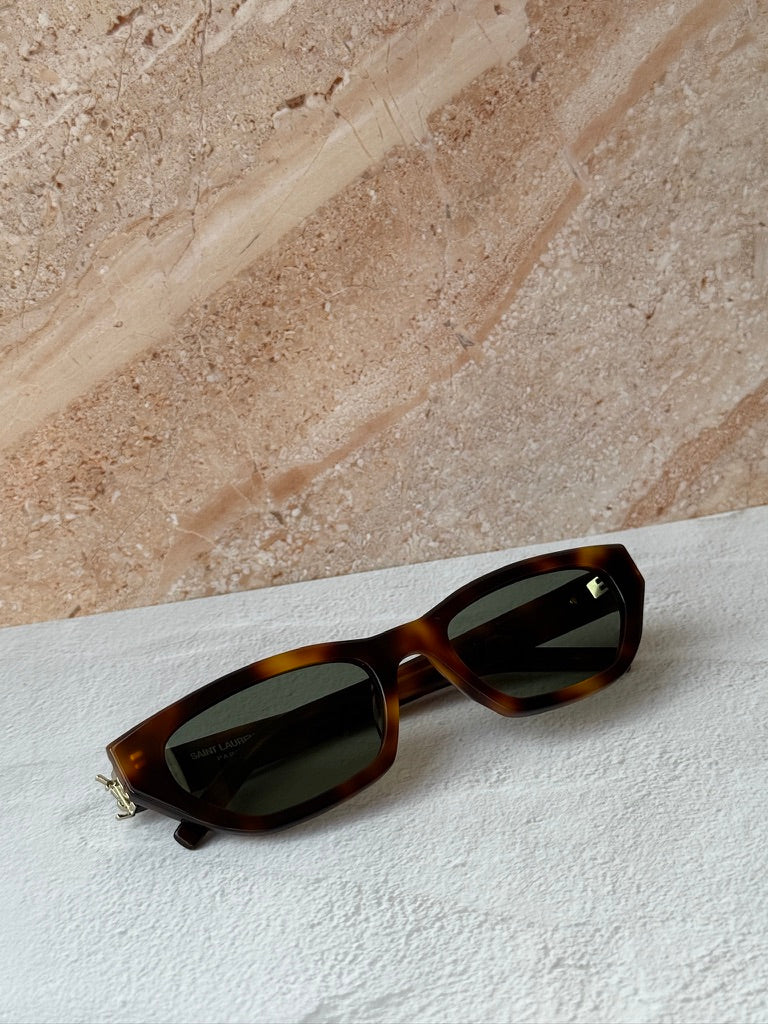 Saint Laurent SL M126 Sunglasses in Havana Brown