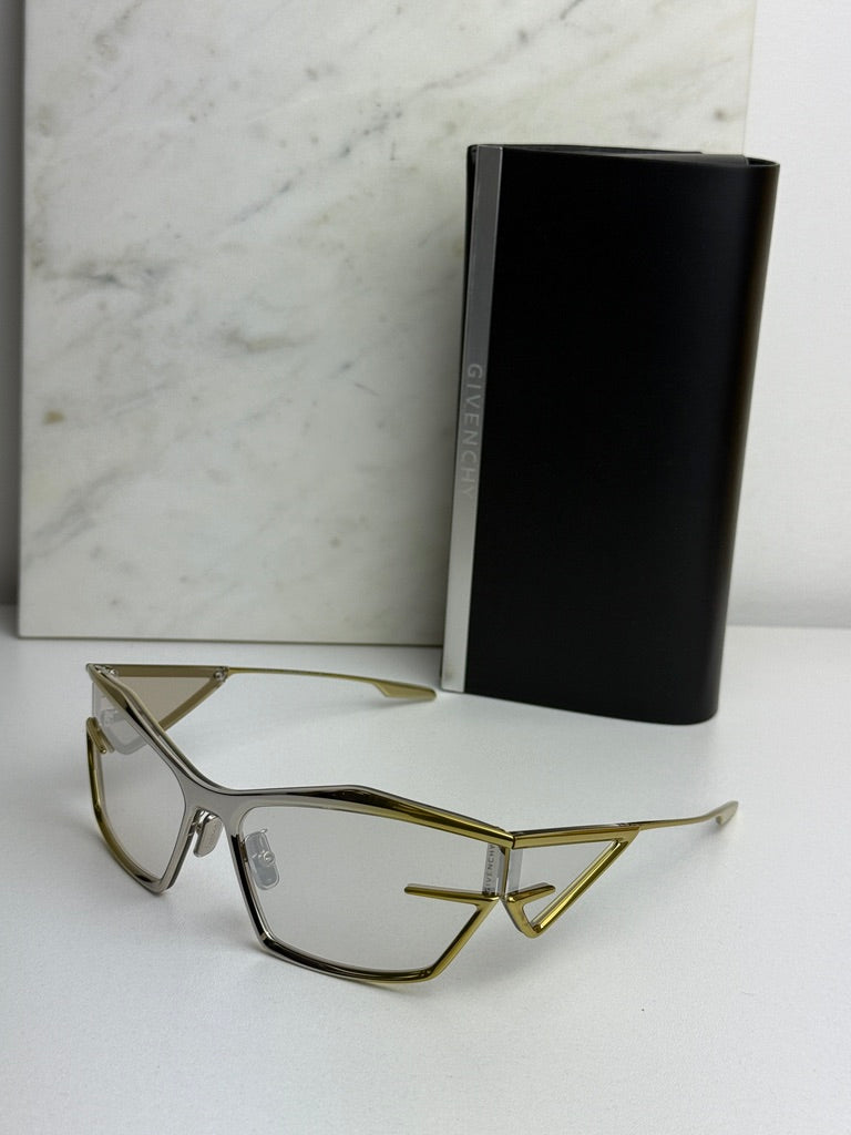 Givenchy GV40066U Cut Mask Sunglasses in Gold Mirror