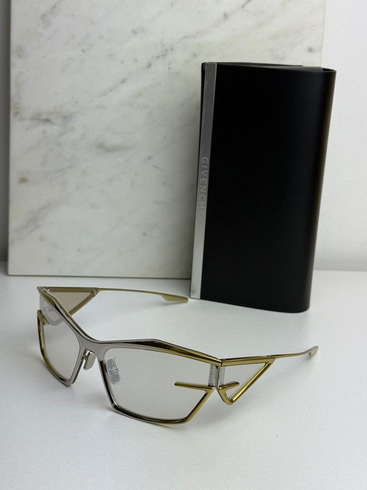Givenchy GV40066U Cut Mask Sunglasses in Gold Mirror