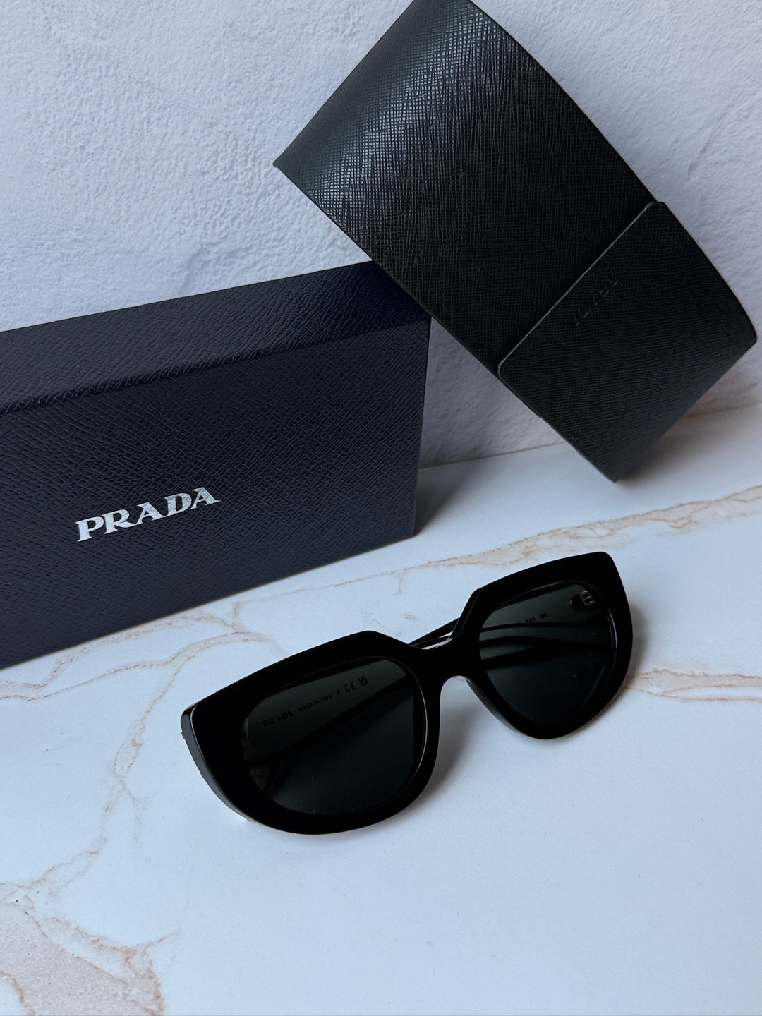 Prada PR D02S Cat Eye Sunglasses in Black White