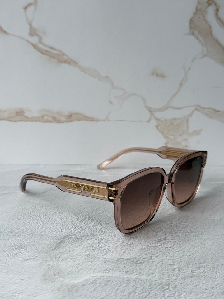 Dior Signature S7F Sunglasses in Transparent Pink