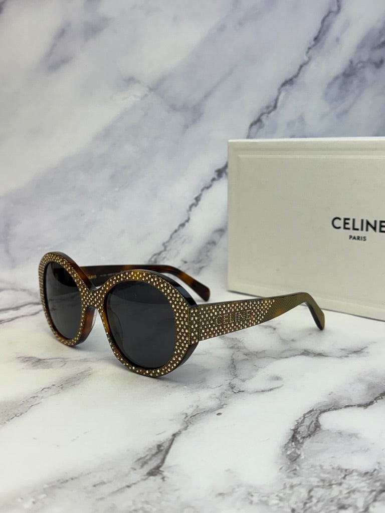 Celine CL4240IS Havana Brown Crystal Sunglasses