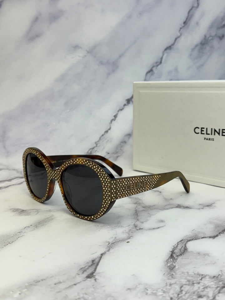 Celine CL4240IS Havana Brown Crystal Sunglasses